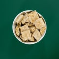 Bowl of Nestle Bitesize Shredded Wheat Breakfast Cereals Royalty Free Stock Photo