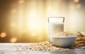 Bowl oats milk. Generate Ai