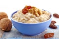 Bowl of oats porridge Royalty Free Stock Photo