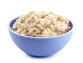 Bowl of oats porridge Royalty Free Stock Photo