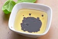 Bowl of oil and balsamic vinegar Royalty Free Stock Photo
