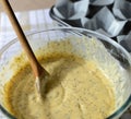 Bowl of Orange and Poppyseed Cake Mixture.