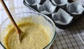 Bowl of Orange and Poppyseed Cake Mixture.