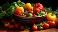 bowl organic tomato red Royalty Free Stock Photo