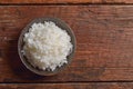 Bowl of Organic White Rice Royalty Free Stock Photo