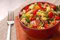 Bowl of pasta salad