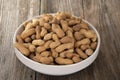 Bowl of peanuts Royalty Free Stock Photo