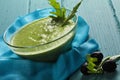 Bowl of pesto sauce Royalty Free Stock Photo