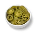 Bowl With Pickled Jalapeno Peppers