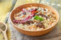 Bowl of pilaf Royalty Free Stock Photo