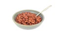 Bowl of pink beans with spoon Royalty Free Stock Photo