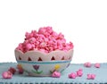 Bowl of Pink popcorn