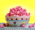 Bowl of Pink popcorn