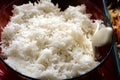 A bowl of plain boiled rice