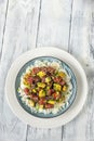 Bowl of poke - traditional Hawaiian dish Royalty Free Stock Photo