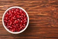 Bowl with pomegranate seeds