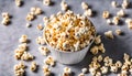 Bowl of Popcorn on Gray Surface Royalty Free Stock Photo