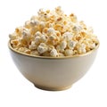 Bowl of popcorn isolated on white background Royalty Free Stock Photo