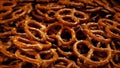 Bowl Of Pretzels Rotating Slowly