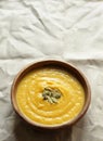 Bowl of pumpkin soup