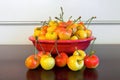 Bowl of Rainier Cherries Closeup Royalty Free Stock Photo