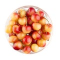 Bowl of Rainier Cherries Royalty Free Stock Photo