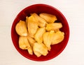 A bowl of ready-to-eat jackfruit. Sweet taste and chewy texture.