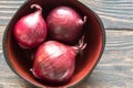 Bowl of red onions Royalty Free Stock Photo