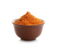 Bowl with red pepper powder Royalty Free Stock Photo