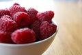 Bowl of Red Raspberries Royalty Free Stock Photo