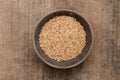 A bowl of rice close up view from above Royalty Free Stock Photo