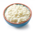 Bowl of rice milk pudding Royalty Free Stock Photo