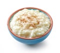Bowl of rice and milk pudding Royalty Free Stock Photo