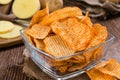 Bowl with rippled Potato Chips