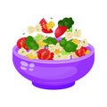 Bowl of salad, dieting and vegetarian appetizer
