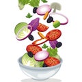 Bowl salad vegetables fresh vitamins