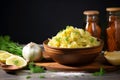 A bowl of sauerkraut. Healthy food, super food. AI generated. Royalty Free Stock Photo
