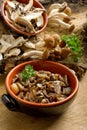 Bowl with saute' mushroom