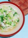 a bowl of savory sauteed chicory to eat