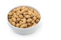 Bowl of shelled peanuts Royalty Free Stock Photo