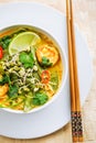 Bowl of shrimp laksa