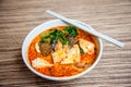 Popular Singapore Cuisine Laksa Yong Tau Foo Royalty Free Stock Photo