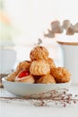 bowl with some panellets typical of Catalonia, Spain Royalty Free Stock Photo