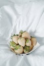 bowl with some white strawberries Royalty Free Stock Photo