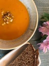 Bowl of Soup and Bread