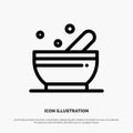 Bowl, Soup, Science Line Icon Vector