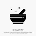 Bowl, Soup, Science solid Glyph Icon vector