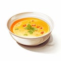 Colorful Goosepunk Soup Illustration On White Background