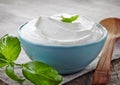 Bowl of sour cream Royalty Free Stock Photo