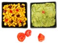 Bowl of Southwestern Corn, Guacalmole and Peppadew Peppers